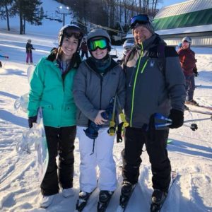 Amanda at Boyne Highlands with uncle and cousin